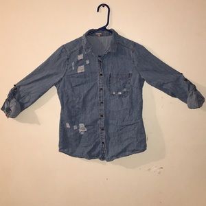 Denim button up